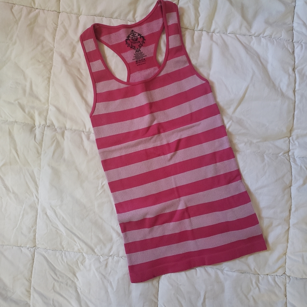 Pink striped tank top